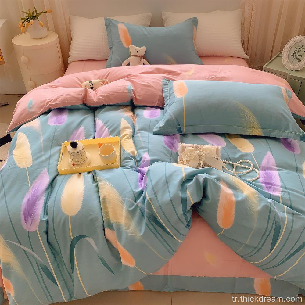 Reed Çiçek Yatağı Kapağı Yatak Yastığı Seti