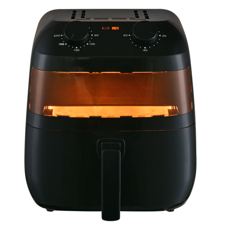4L Digital Convection Oven Roast Dehydrate Bake Automatic Smokeless Air Fryer With Visible Windows