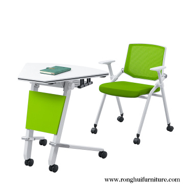 Chaise de table pliante de bureau avec ensemble de coussin