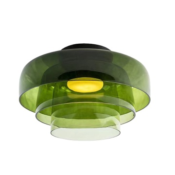 Green Orange Gray Stained Glass Chandelier Lamp for Bar and Dining Room