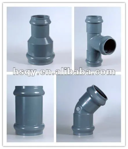 Grey Color Pipe Connection UPVC Fitting