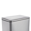 46L de basura de cocina rectangular de acero inoxidable