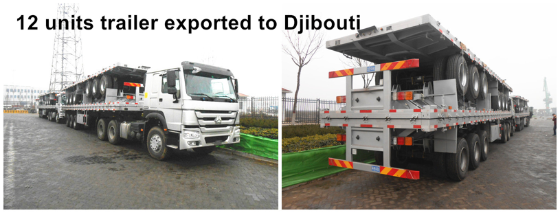 12 units flatbed trailer exported to Djibouti