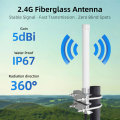 Antena Omni de fibra de vidro de alto ganho wifi 2.4GHz