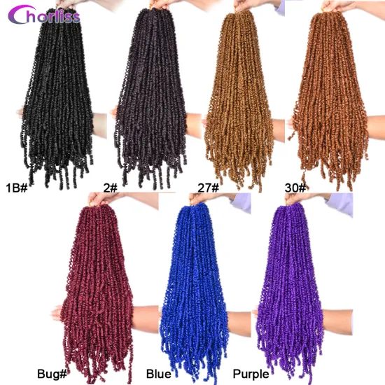 New Arrival Fashionable Pure Color Passion Twist Locs Crochet Braids Faux Locs Marley Synthetic Braiding Hair Extensions African