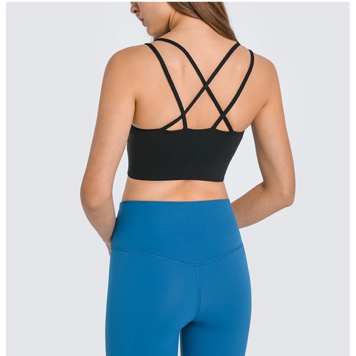 Padded strappy workout gym bras top.