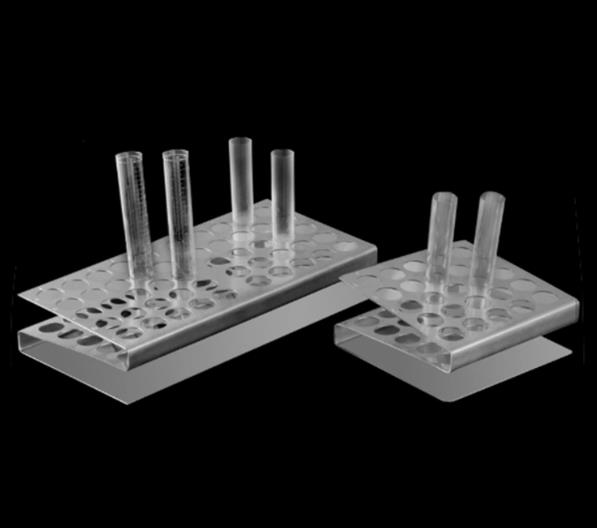 25 Plätze Edelstahl Z-Form-Testrohrregale