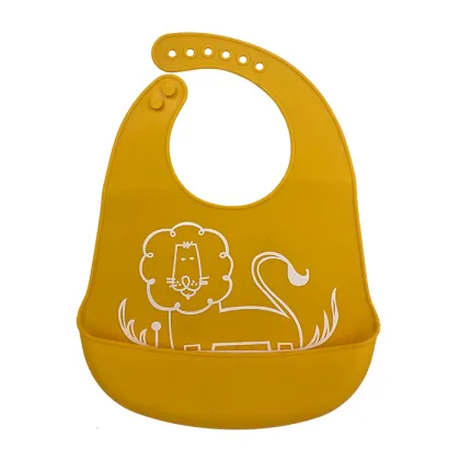Waterproof Baby Bibs with Food Catcher, Soft Silicone Bibs for Infants