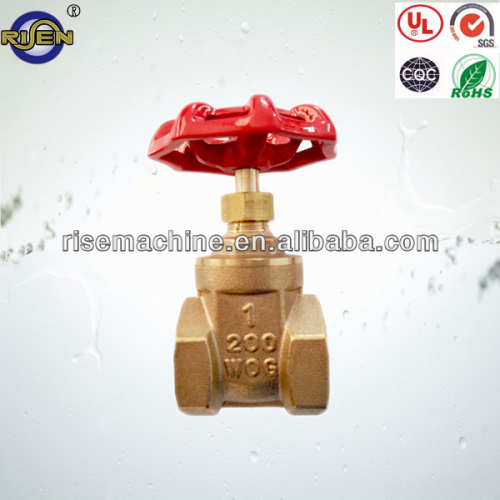 brass body brass spool red wheelhand gate valve