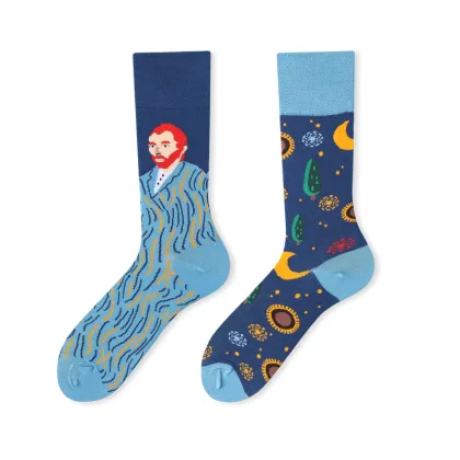 Retro Art Van Gogh Fashion Socks - Autumn Winter Collection