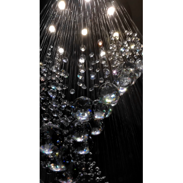 Luxury Modern Hotel Holling Decoration Spiral Long Light Light Classic Soggiorno scale Golden Crystal Crystal Classeliers