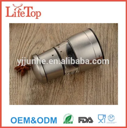 Stainless Steel Manual Salt or Pepper Mills With Adjustable Fineness