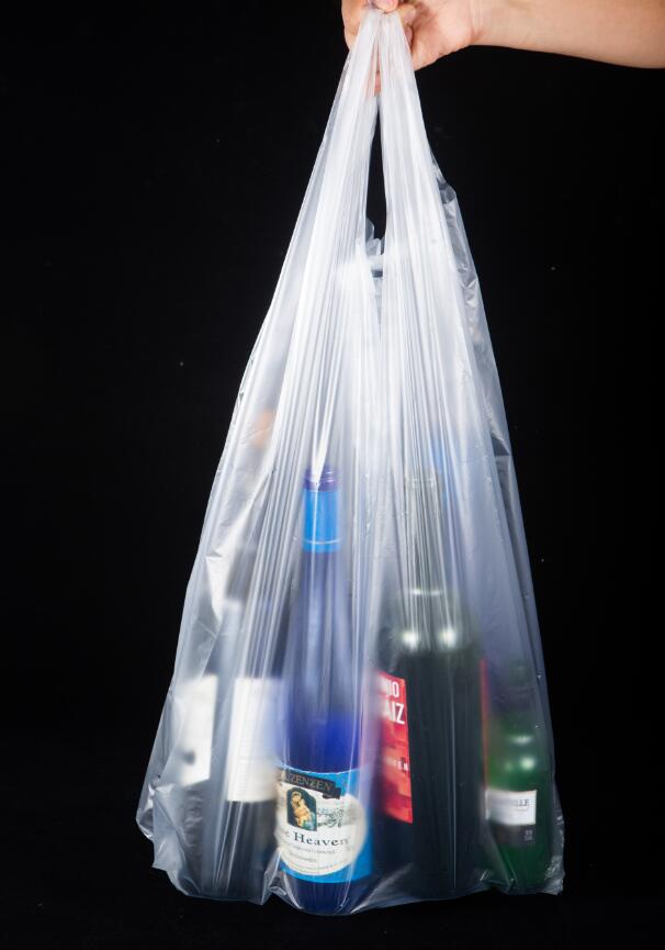 Clear Plastic Shopping Vest Bag