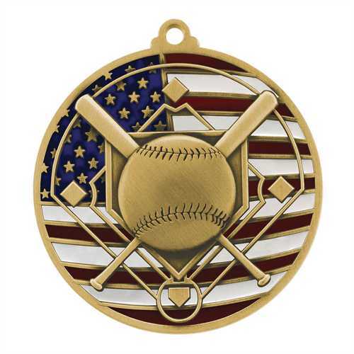 Персонализированная индивидуальная золотая медаль бейсбола