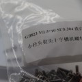 GB823 M2.5*10 SUS 304 화이트 워시 된 작은 직경 헤드 팬 헤드 크로스 슬롯 머신 나사