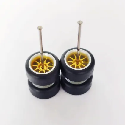 1/64 Scale BBS ADVAN CE28 Chrome Tires Model Car Wheels