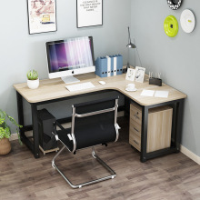 Móveis de madeira, mesa de escritório em forma de L