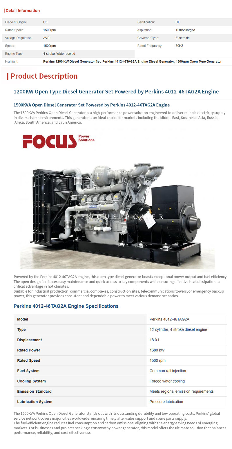 1200KW-Open-Type-Diesel-Generator-Set-With-Pe