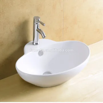 Oval Wash Ceramic Bathroom Art Sink