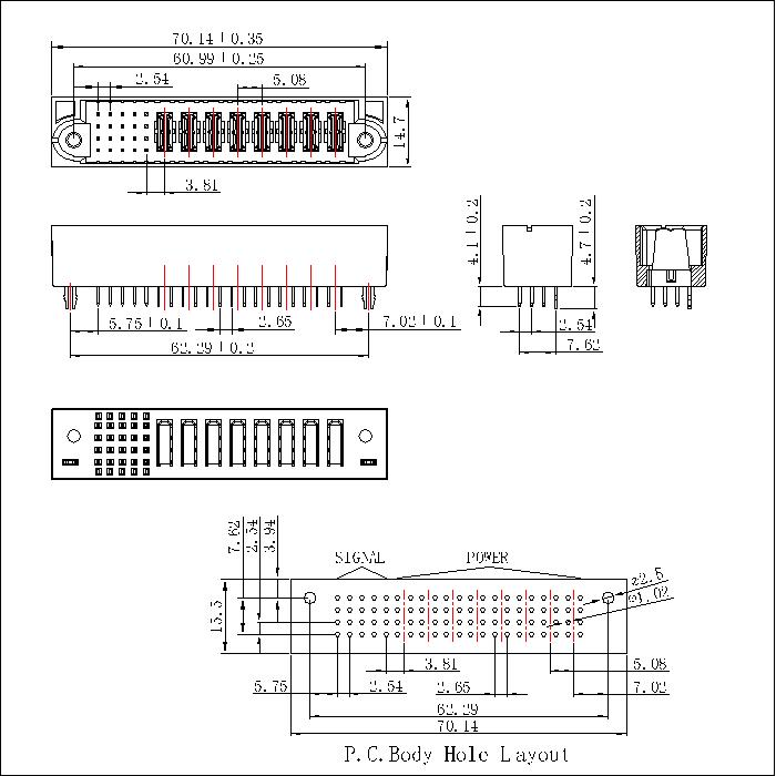 PSPM5.08S-0820G0G0AEX 5.08MM 8P Power+20P Signal Male Straight Dip Power Connector PSPM5.08S-0820G0G0AEX 5.08MM 8P Power+20P Signal Male Straight Dip Power Connector