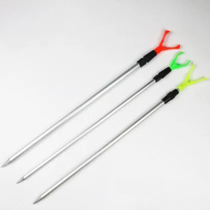 Portable Telescopic Aluminum Fishing Rod Bank Stick Holder