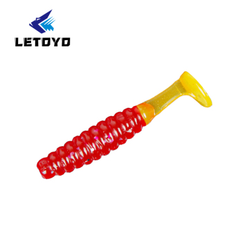 Letoyo 43mm de cauda de pesca macia isca TPE TPR Lure