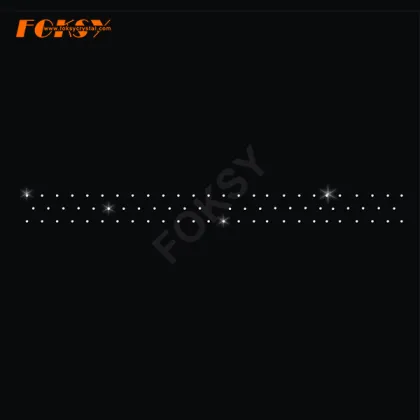 Dispersed Tailless Cheer Bow Iron on Rhinestone Design