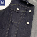 15oz Cotton Denim Jean Vest Jacket för kvinnor
