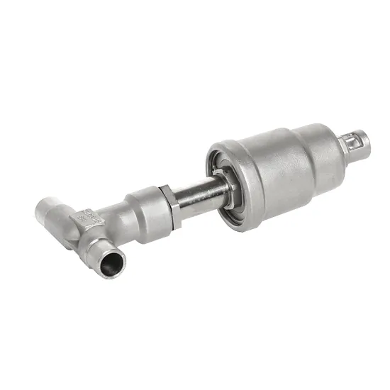 CF8 Stainless steel welded pneumatic Angle seat valve