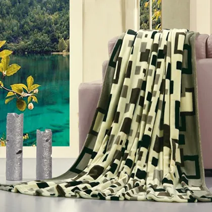party used luxury queen size quility print flannel blanket for gift