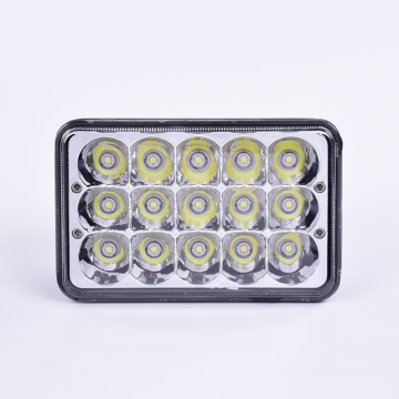 45W 4X6 Square LED Headlight with DRL for Trucks