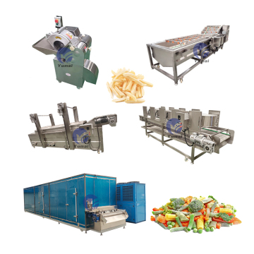 Linea di elaborazione del congelamento IQF per gombo, cipolla, carota e broccoli
