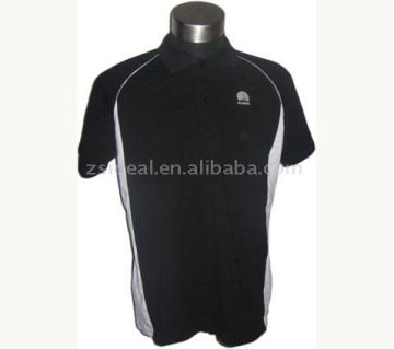 Black cooldry knitted men's sportswear golf shirt
