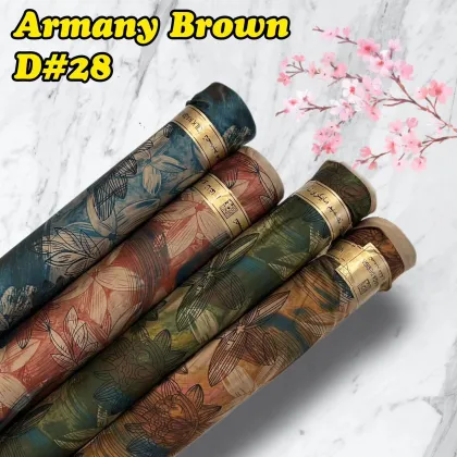 Wholesale Brown Digital Printed Armani Silk Stretch Satin Fabric for Dress