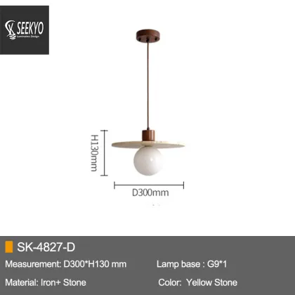 Glass Stone Pendant Lamps Glass Ball Modern Light