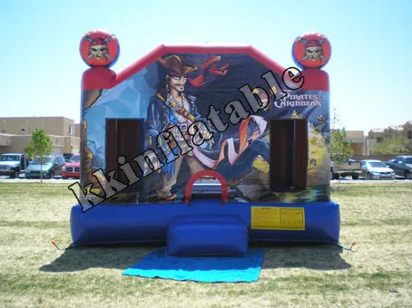 PVC commercial pirate inflatable moonwalk bouncer jumping castle, outdoor structure inflatable bouncer for kids