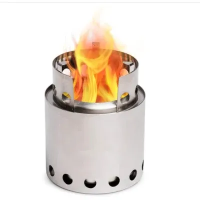 Hot Sale Stainless Steel Portable Stove Smokeless Fire Outdoor Camping Cookware Set