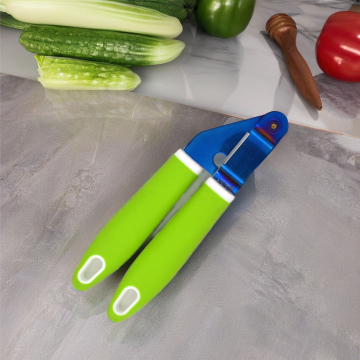 Premium Industrial Metal Garlic Press Peeler - Safe & Easy to Operate Vegetable Tool