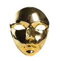 Máscara de máscara facial dourada e prateada
