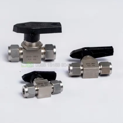 SS304 Stainless Steel Swagelok Double Ferrule High Pressure Compression Ball Valve