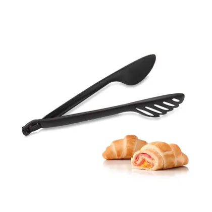 Black Nylon Food Tong for Kitchen