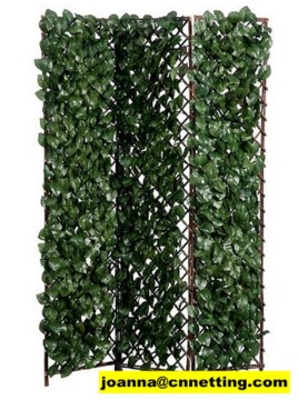 Skrin Lipat Faux Ivy / Kayu