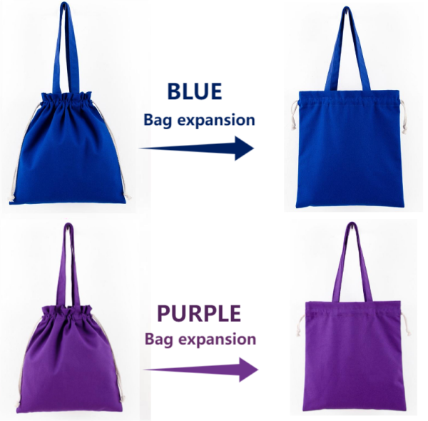 Custom Logo Printed Drawstring Cotton Bag