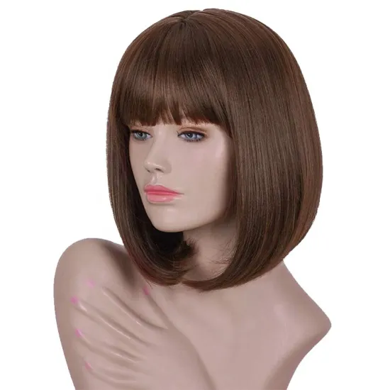 Hot Sale Cheap Wholesale hair black short bang water wave headband colour kinky straight highlights ombre wig curly bob wigs