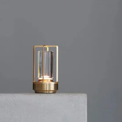 Portable rechargeable LED crystal table lamp