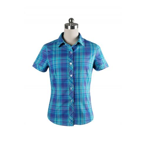 Hohe Qualität billig 100 Baumwollplaid-T-Shirt