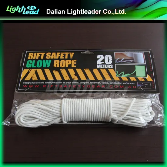 Climbing glow in the dark polyester rope