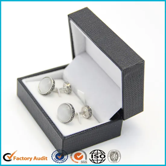Luxury Black Cufflinks Paper Box Packaging