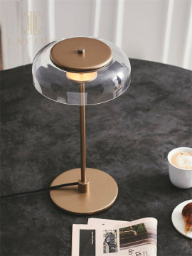 Lampu Meja Bilik Tidur Lampu Kaca Jelas Mewah