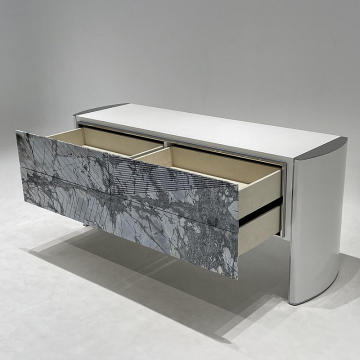 Luxury Natural Marble Top aparador para sala de estar y almacenamiento del comedor